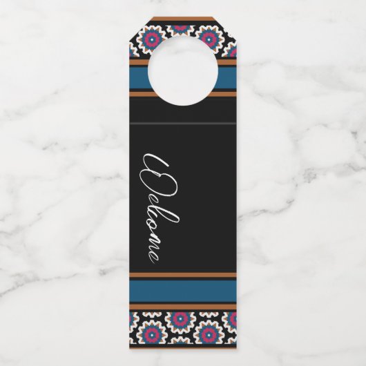 MVB Mexicaans Monogram Able Accent Border ontwerp  Flessenhanger (Voorkant)