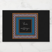 MVB Mexicaans Monogram Able Accent Border ontwerp Likeurfles Etiket (Enkel label)