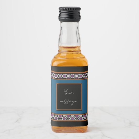 MVB Mexicaans Monogram Able Accent Border ontwerp Likeurfles Etiket (Voorkant)