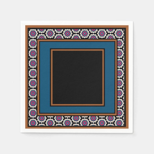 MVB Mexicaans Monogram Able Accent Border ontwerp Servet (Voorkant)