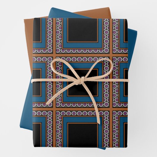 MVB Mexicaanse Monogram Able Accent Border Inpakpapier Vel (In situ)