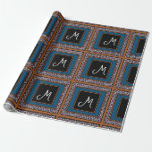 MVB Mexicaanse Monogram tabel Accent Border ontwer Cadeaupapier (Uitgerold)