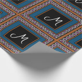 MVB Mexicaanse Monogram tabel Accent Border ontwer Cadeaupapier (Hoek)