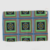 MVB Mexicaanse Monogram tabel Accent Border ontwer Golfhanddoek (Horizontaal)