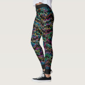 MVB Neon Effect Wave Links Ontwerp Leggings (Links)