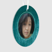MVB Nepvelvet Teal Aanpasbaar Ontwerp Ornament (voorkant)