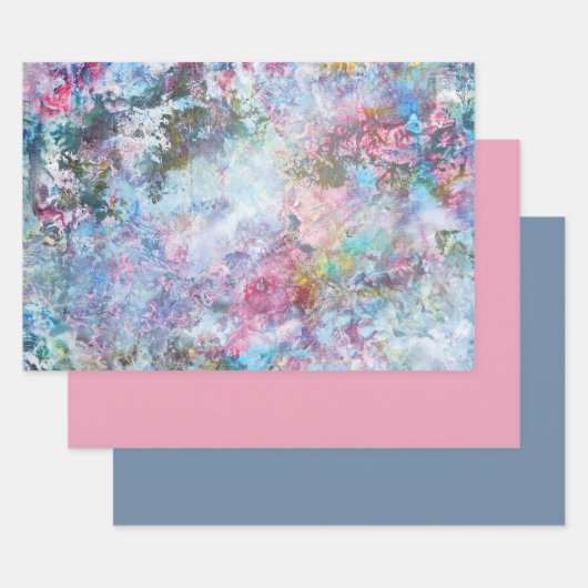 MVB Pastel Floral Design Inpakpapier Vel (Set)