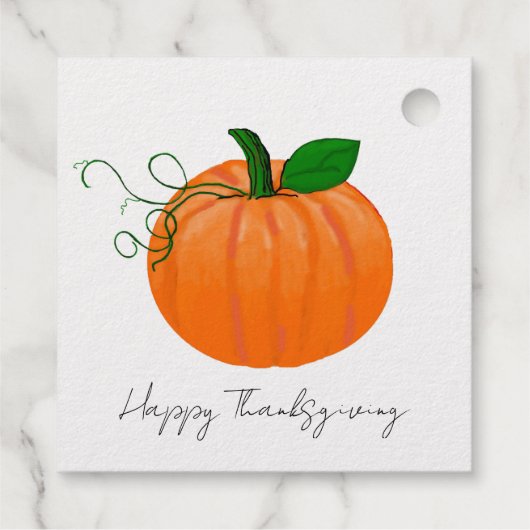 MVB pompoen ontwerp Happy Thanksgiving Bedankjes Labels (Achterkant)