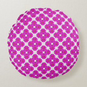 MVB Retro Mexicaanse Moss Flower Pink Rond Kussen