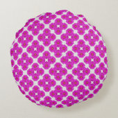 MVB Retro Mexicaanse Moss Flower Pink Rond Kussen (Achterkant)