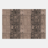 MVB Sepia-Faux Glass Inpakpapier Vel (Voorkant)