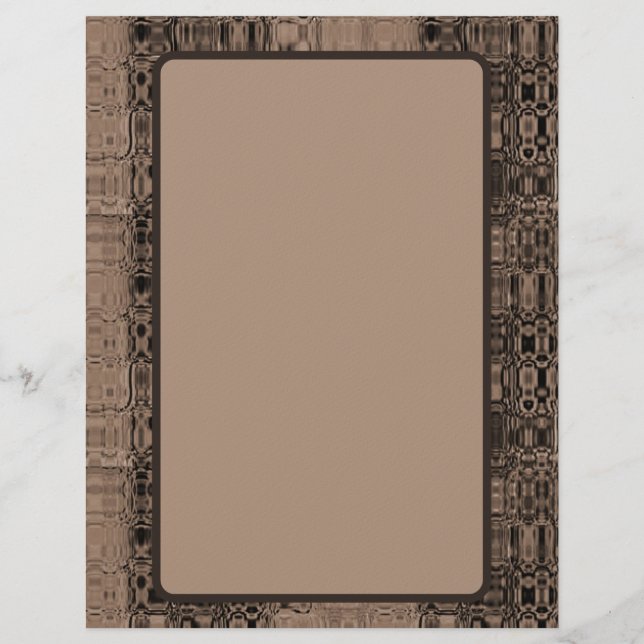 MVB Sepia-Faux Glass-Wrapping Papier Briefhoofd (Voorkant)