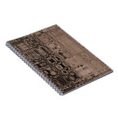 MVB Sepia-Faux Glass-Wrapping Papier Notitieboek (Rechterzijde)