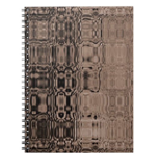 MVB Sepia-Faux Glass-Wrapping Papier Notitieboek (Voorkant)
