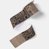 MVB Sepia-Faux Glass-Wrapping Papier Satijnen Lint (Achterkant)