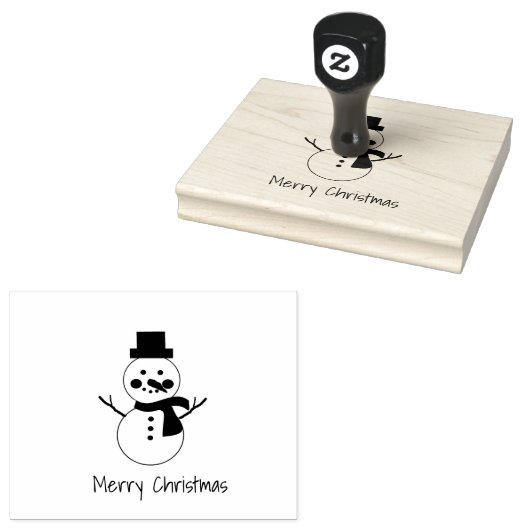 MVB Single Snowman-ontwerp Rubberstempel (Gestempeld)