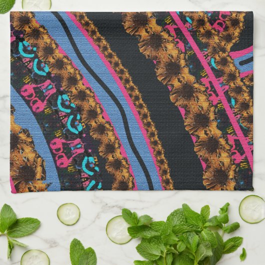 MVB Textiel Abstracte Creatieve Stukken Theedoek (Gevouwen)