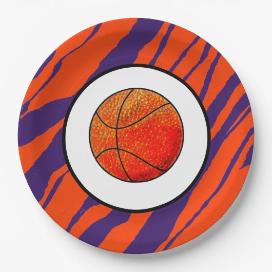 MVB Tiger Stripes Design- Basketball Papieren Bordje (Voorkant)