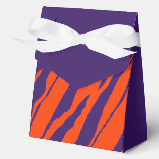 MVB Tiger Stripes Design- Orange & Purple Bedankdoosjes (Voorkant)