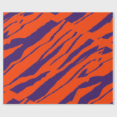 MVB Tiger Stripes Design - Sinaasappel & Paarse Cadeaupapier (Vlak)