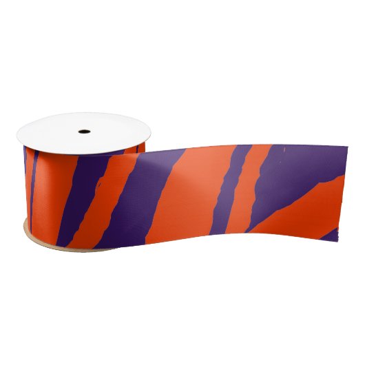 MVB Tiger Stripes Design - Sinaasappel & Paarse Satijnen Lint (Spoel)