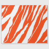 MVB Tiger Stripes Design - Sinaasappel & Wit Cadeaupapier (Vlak)