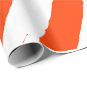 MVB Tiger Stripes Design - Sinaasappel & Wit Cadeaupapier (Rol Hoek)