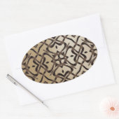 MVB X Kant Pattern Sticker- Champagne & Bruin Ovale Sticker (Envelop)