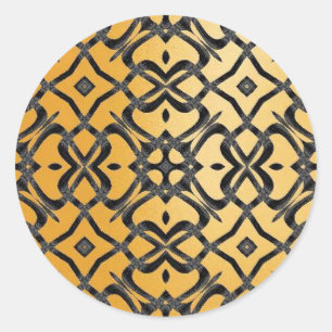 MVB X Kant Pattern Sticker- Cream Yellow Ronde Sticker