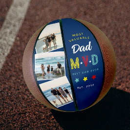 MVD - Meest Waardevolle Papa Custom 3 Foto Keepsak Basketbal