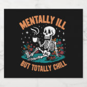 Mvoorbije Il, maar volledig Chill Halloween Skelet Bier Etiket (Enkel label)