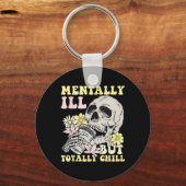 Mvoorbije Il, maar volledig Chill Halloween Skelet Sleutelhanger (Voorkant)
