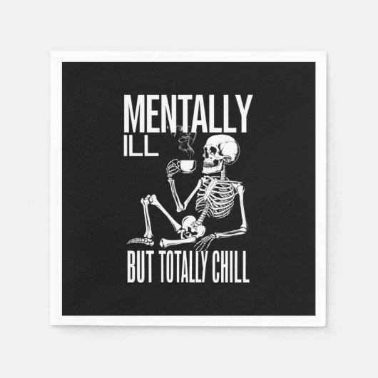 Mvoorbije, maar volledig chill Halloween Costume Servet (Voorkant)