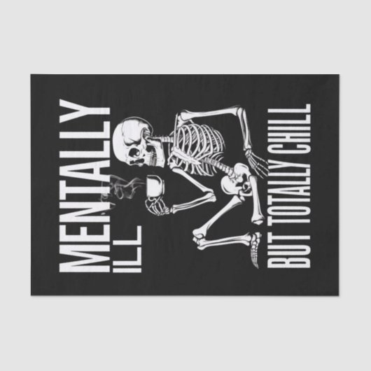 Mvoorbije, maar volledig chill Halloween Costume Tissuepapier (Voorkant)