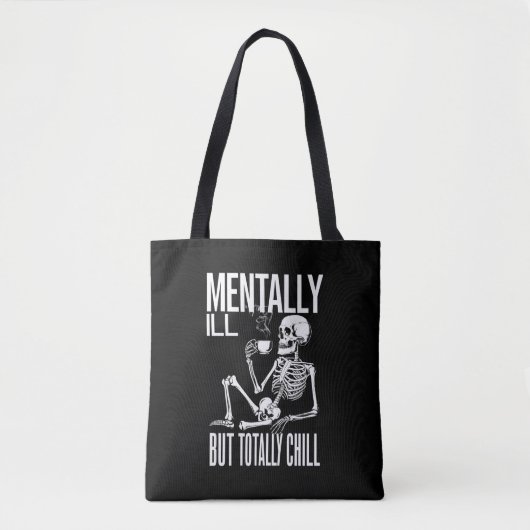 Mvoorbije, maar volledig chill Halloween Costume Tote Bag (Voorkant)
