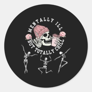 Mvoorbije, maar volledig verkouderde skelet Hallow Ronde Sticker