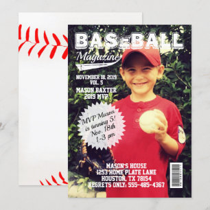 MVP All-Star Baseball Magazine Hoesje Birthday Kaart