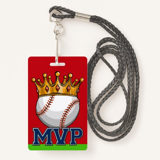 MVP Baseball Lanyard Badge (Voorkant met draagriem)
