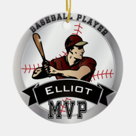 MVP Baseball ⚾ Player Keramisch Ornament
