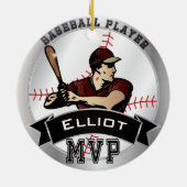 MVP Baseball ⚾ Player Keramisch Ornament (Achterkant)