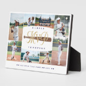MVP Baseball Player Sports Photo Collage Keepsake Fotoplaat (Zijkant)