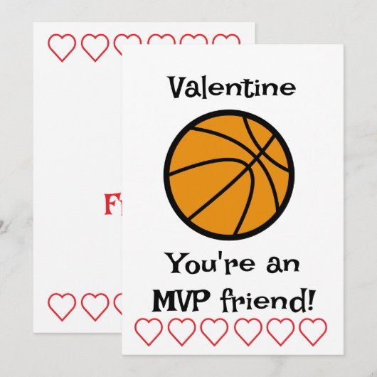 MVP-basketbal Kids klas kerstkaart (Voorkant / Achterkant)