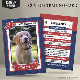 MVP Custom Huisdier Trading Kaarten Fun Dog Tradin Contactkaartje