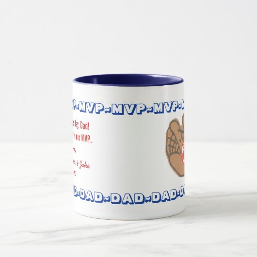 MVP DAD personalized Father's Day mug Mok (Midden)