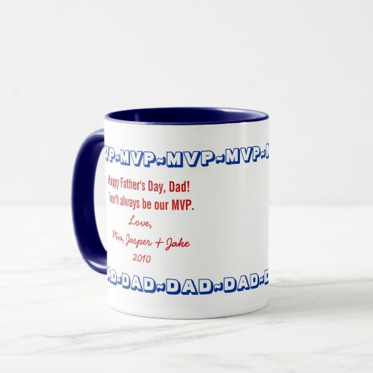 MVP DAD personalized Father's Day mug Mok (Voorkant links)