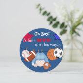 MVP de Primaire Uitnodiging van het Baby shower va (Staand voorkant)