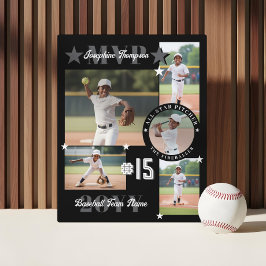 MVP End of Season Baseball Player Photo Collage Fotoplaat