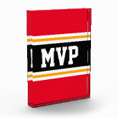 MVP Helder Rood Zwart Wit Geel Racing Stripes Fotoblokken (Links)