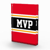 MVP Helder Rood Zwart Wit Geel Racing Stripes Fotoblokken (Rechts)