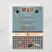 MVP Hockey Birthday Party Invitation Kaart (Achterkant)